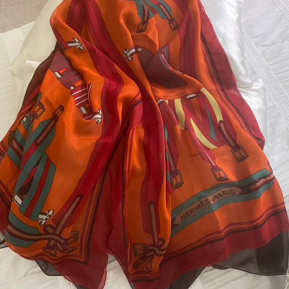 Orange and Red Scarf